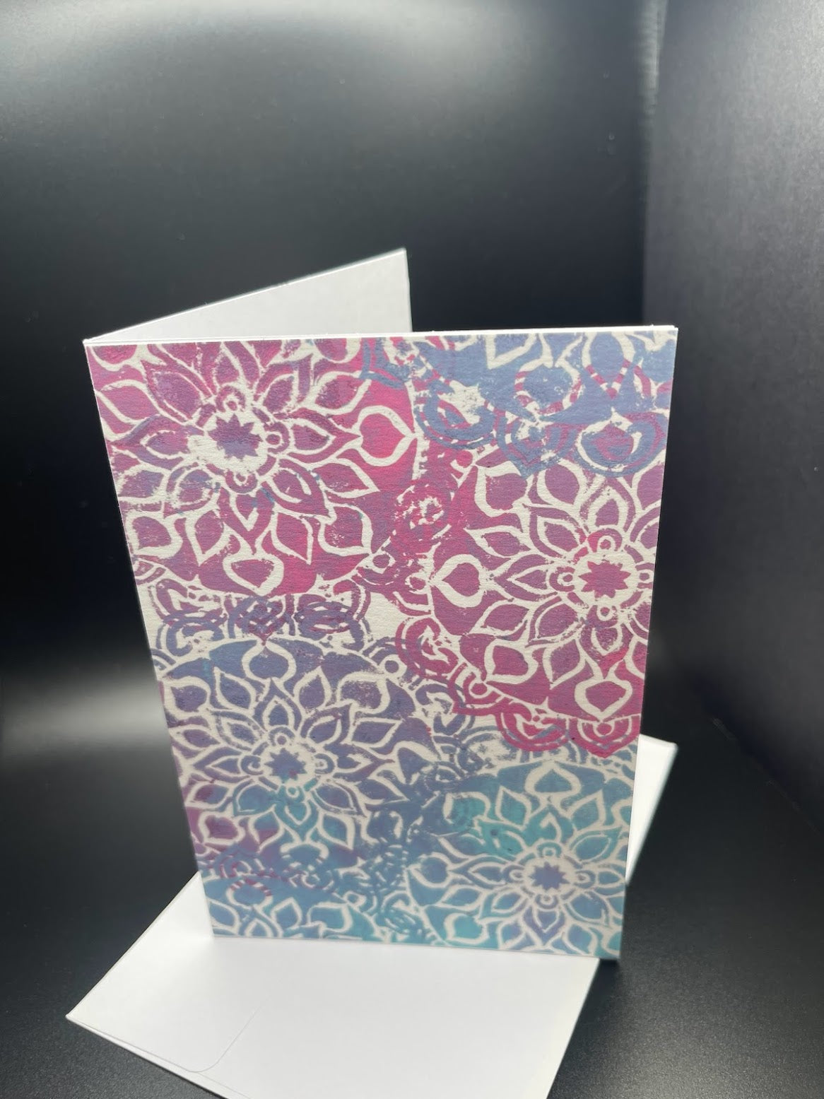 Gelli 4x6 Greeting Card, hand crafted blank card