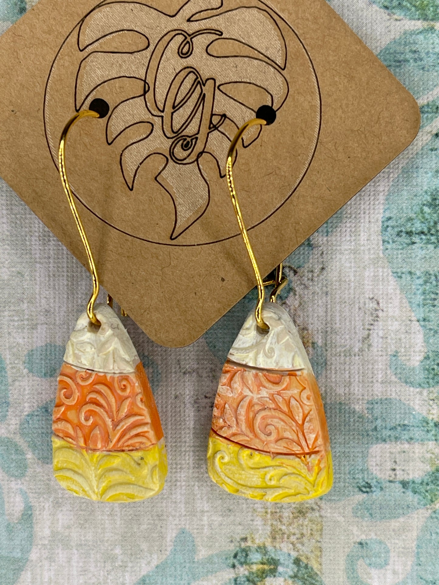 Candy Corn Earrings