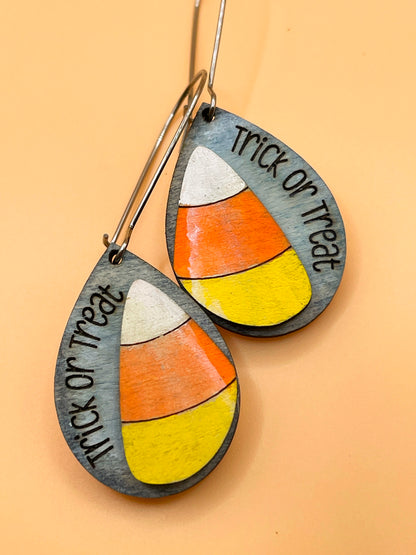 Trick or Treat Candy Corn Earrings