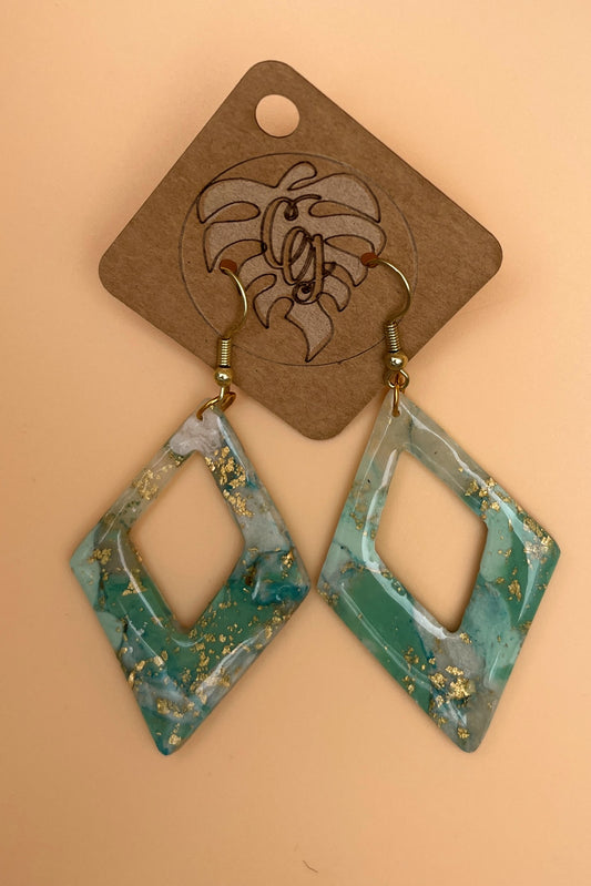 Marquis Turquois Faux Stone Earrings