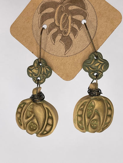 Pumpkin and Gourd Earrings