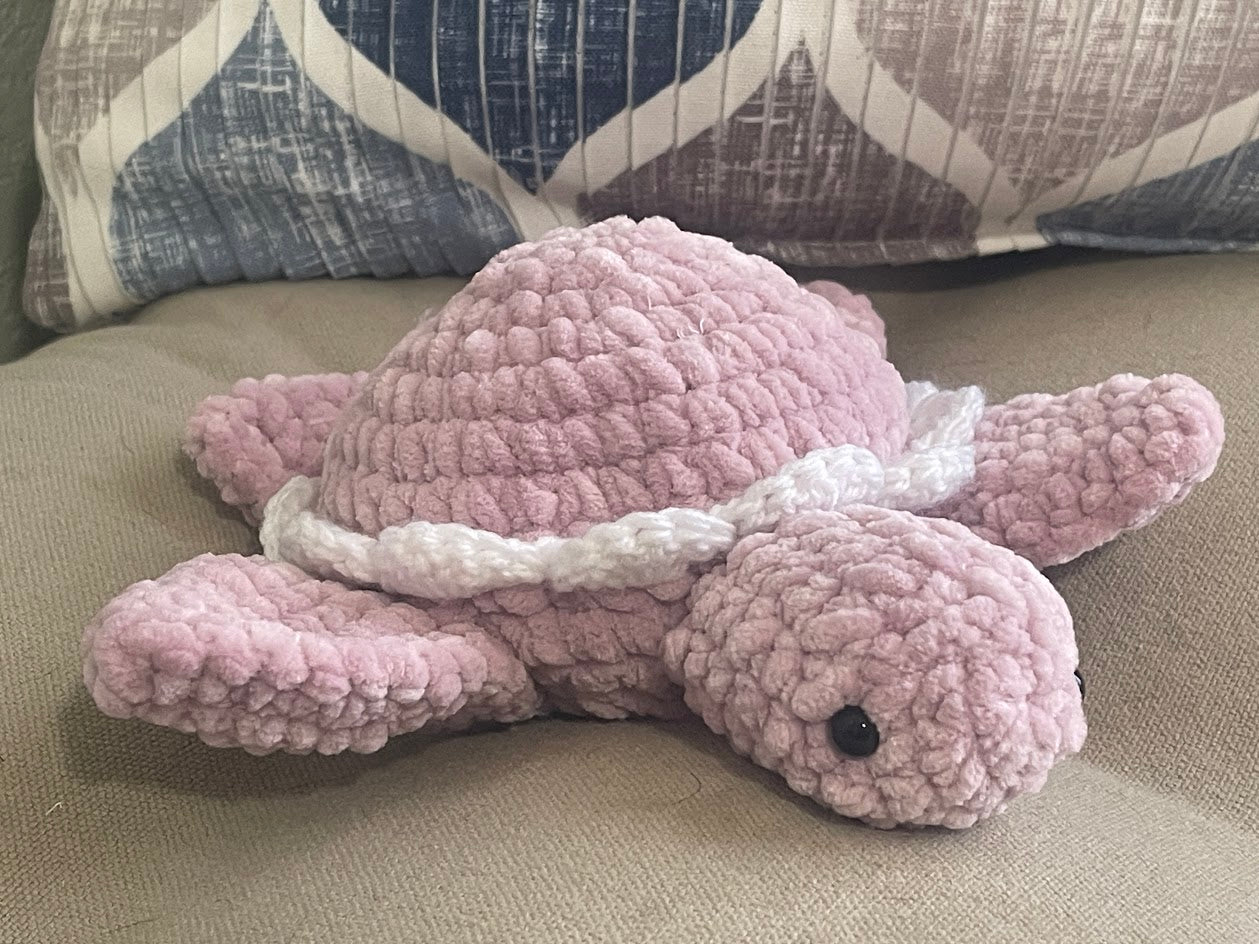 Pink Amigurumi Turtle