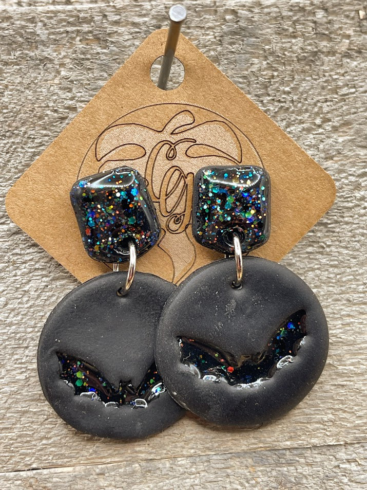 Sparkling Bat Earrings